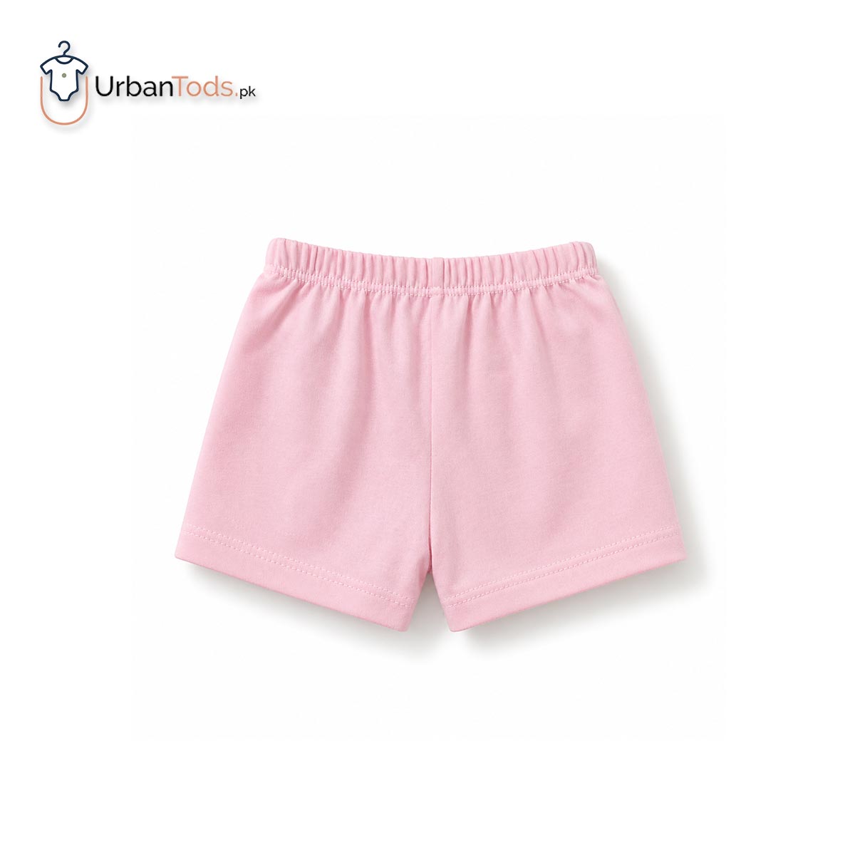 BABY PINK BUNNY STRIPED 3 PCS FROCK SET
