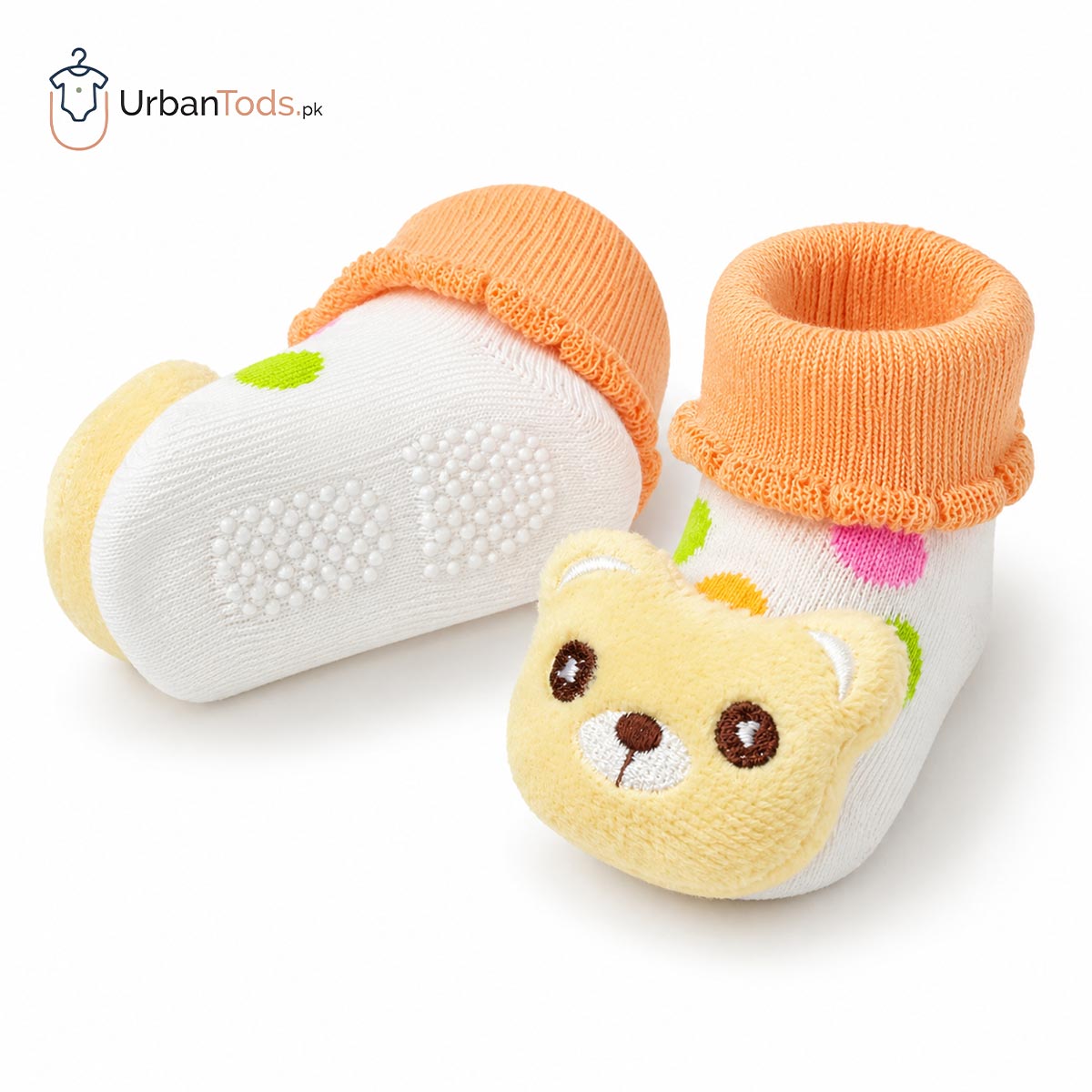 BABY SUNNY BEAR POLKA DOT ANIT SLIP BOOTIE SOCKS