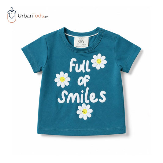 Branded Teal Daisy Full of Smiles T-shirt