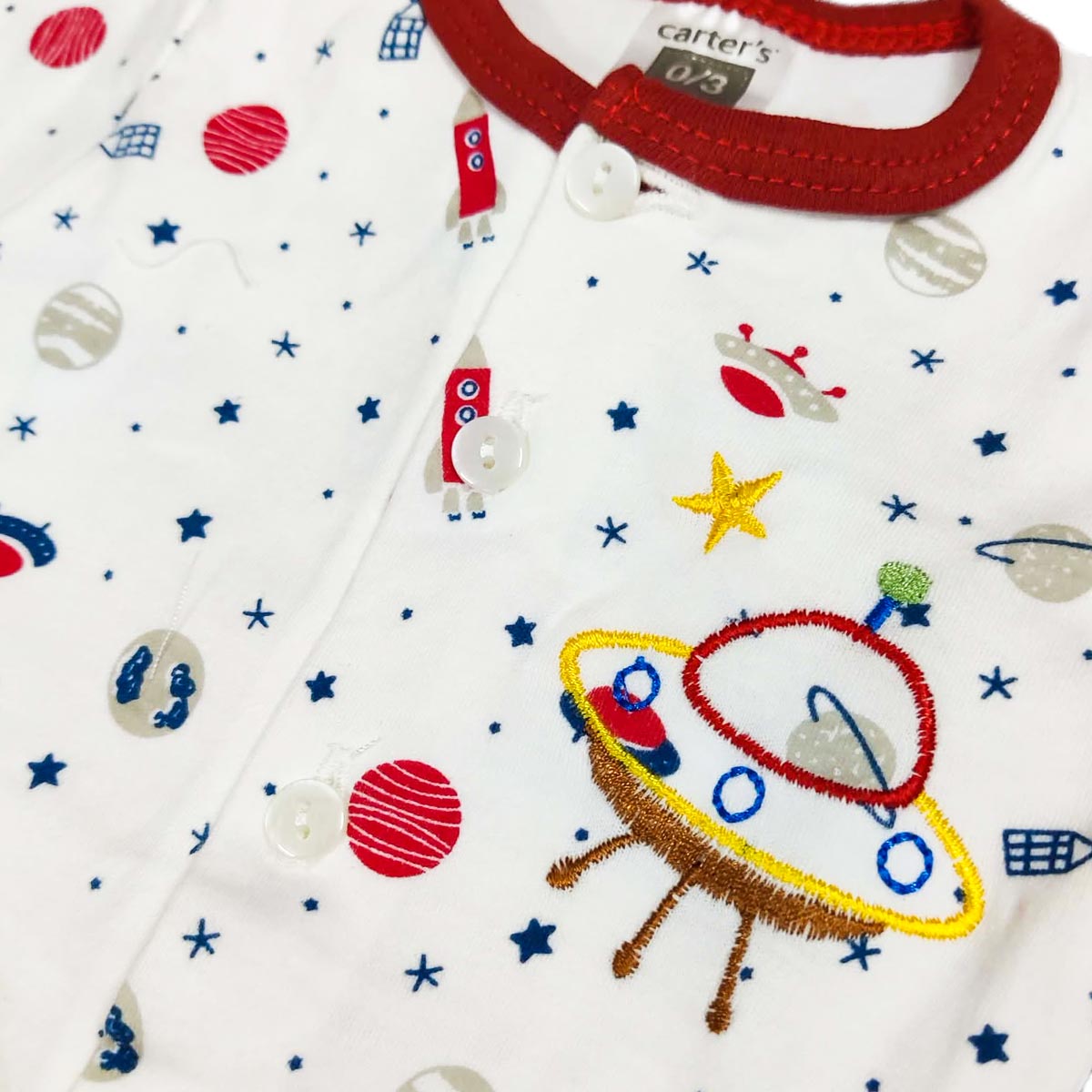 CARTERS GALACTIC SPACE 2 PCS SHORT SET
