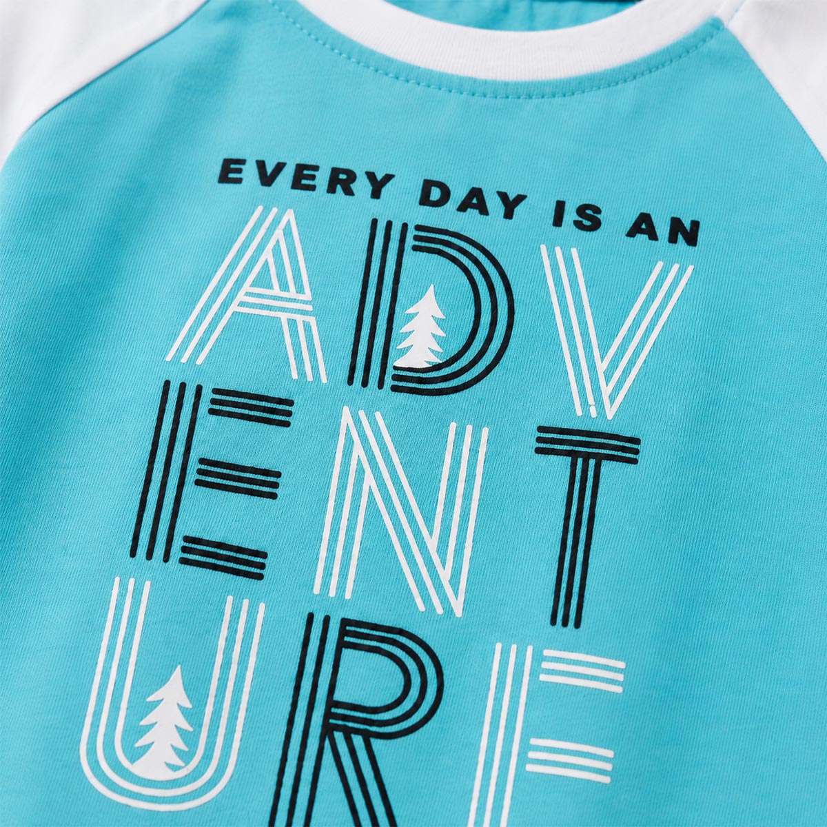 F&F EVERY DAY IS AN ADVENTURE RAGLAN LONG SLEEVE T-SHIRT