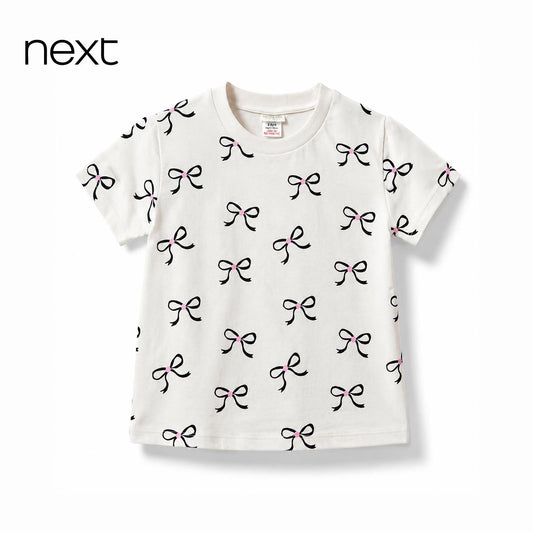Branded Off White Sweet Bows All Over Print T-shirt