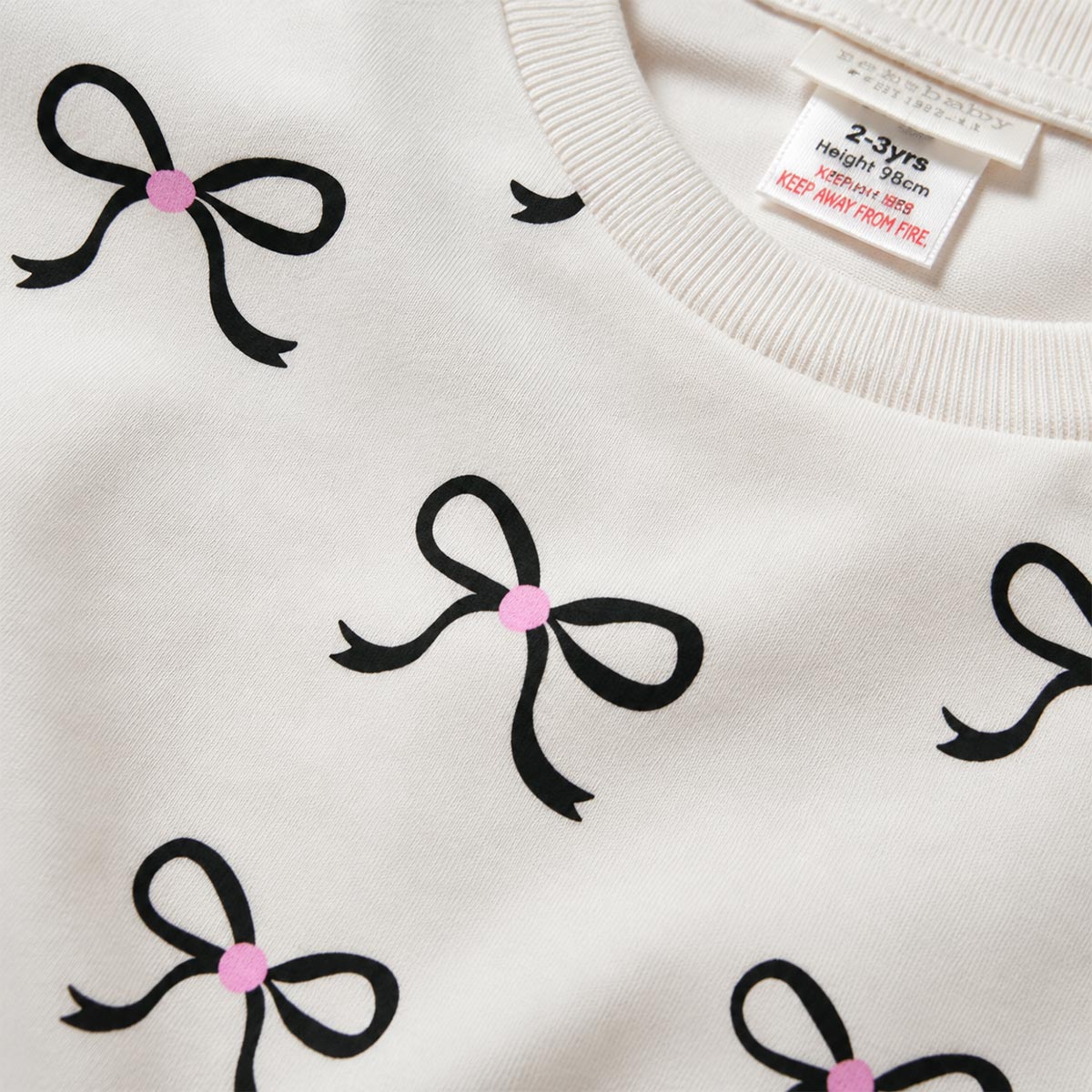 NEXT OFF WHITE SWEET BOWS ALL OVER PRINT T-SHIRT
