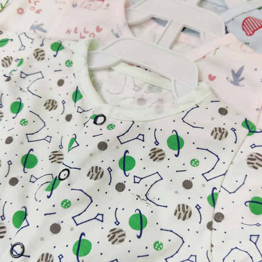 Papa Love Whimsical Garden 3 Pack Sleep & Play Romper