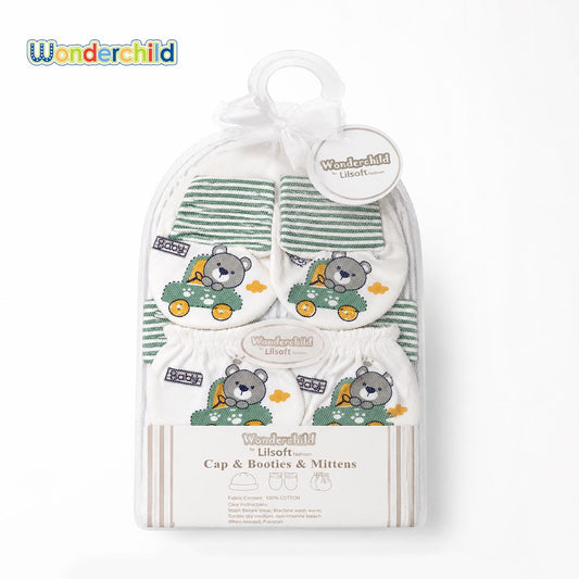 WONDERCHILD GREEN BEAR ACCESSORY GIFT SET
