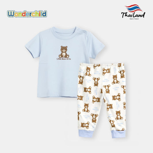Wonderchild Light Blue Little Bear T-shirt with Trouser 2 Pieces Set