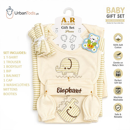 LITTLE BABY 10 PCS GIFT SET - YWLLOW ELEPHANT