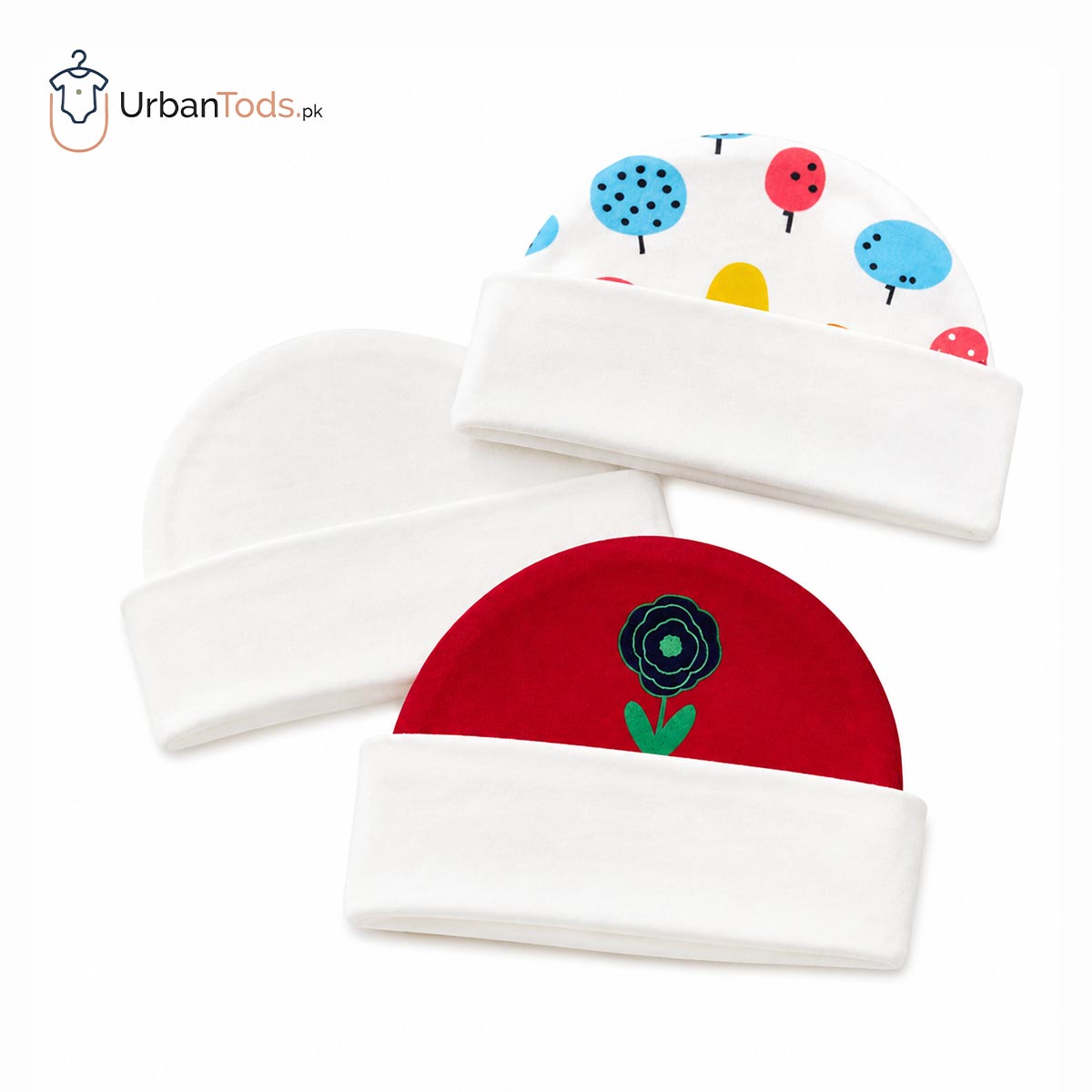 BABY 3 PACK GARDEN PARTY BEANIE SET