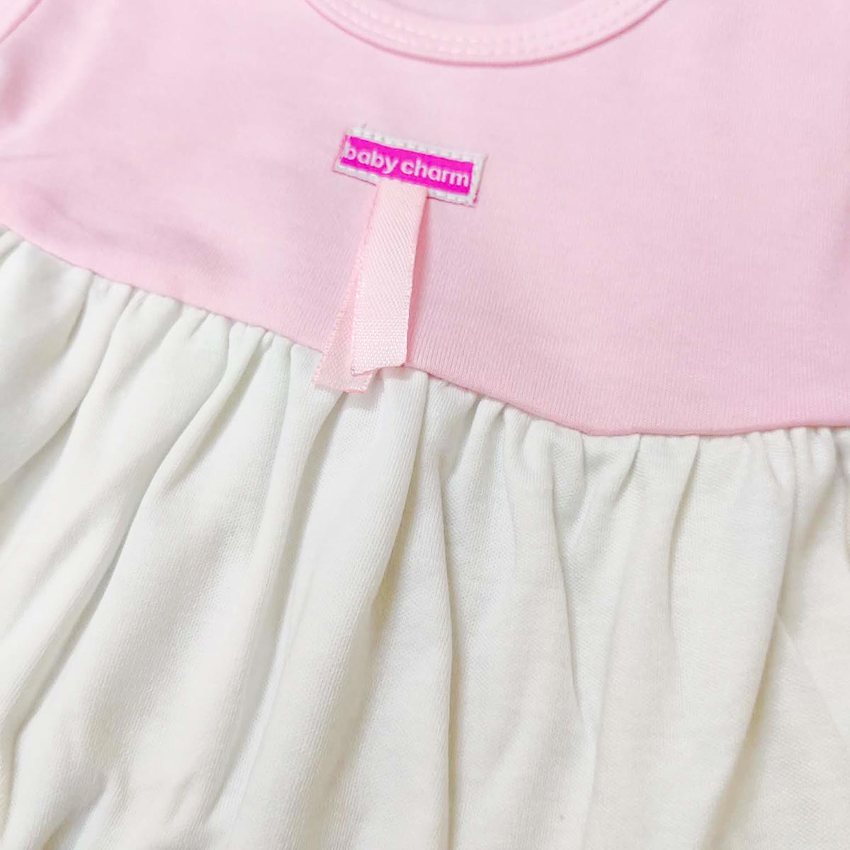 BABY BLOSSOM PINK TULIP 3 PCS FROCK SET