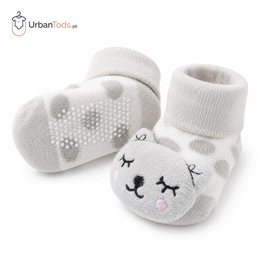 BABY MOONLIGHT KITTY ANTI SLIP BOOTIE SOCKS