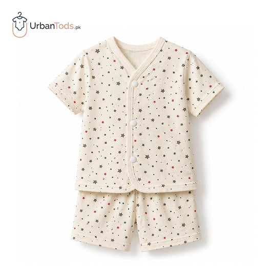 BABY UNISEX 3 PACK PRINTED SHORT SLEEVE TIP WITH SHORTS SET