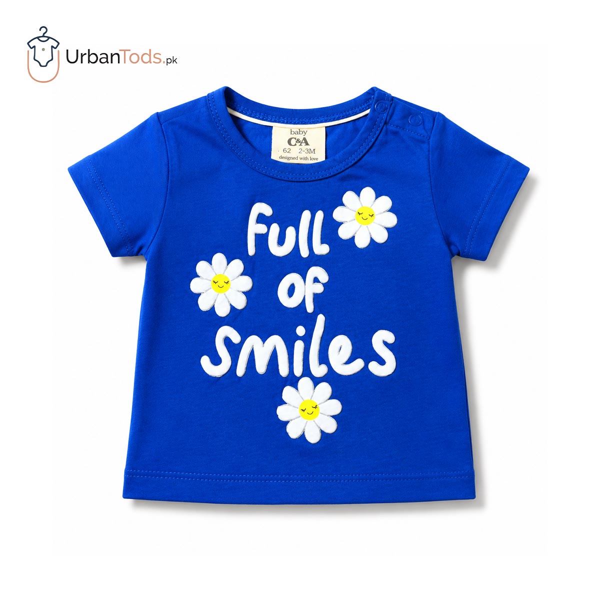 BRANDED ELECTRIC BLUE FULL OF SMILES T-SHIRT