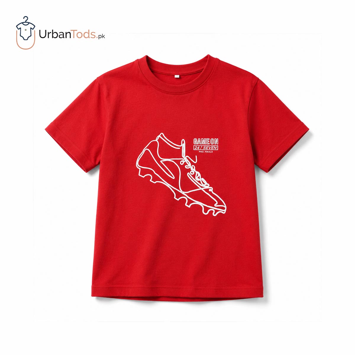 BRANDED RED GAME ON PRINTED SHORT SLEEVE T-SHIRT