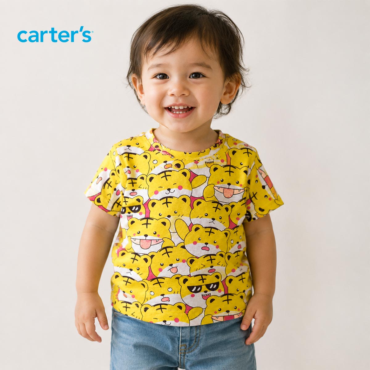 CARTERS CHHERFULL TIGERS SHORT SLEEVE T-SHIRT