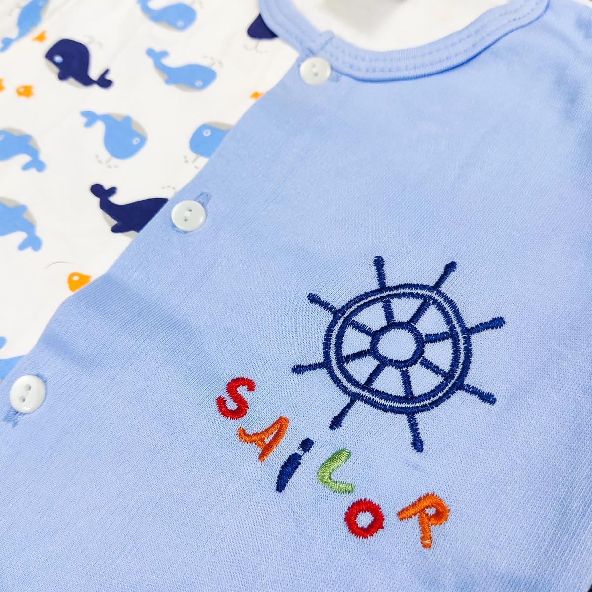 CARTERS LITTLE SAILOR WHALE 2 PCS SHORT SET