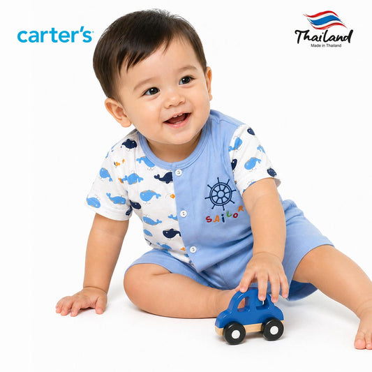 CARTERS LITTLE SAILOR WHALE 2 PCS SHORT SET