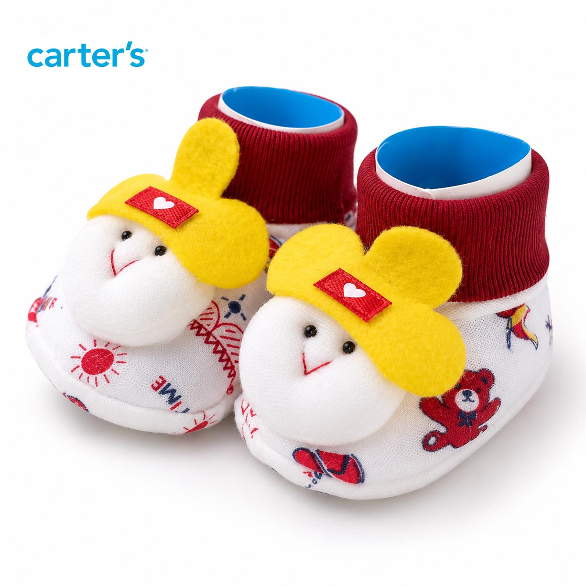 CARTERS WHIMSICAL BEAR & HEART 3D BOOTIES