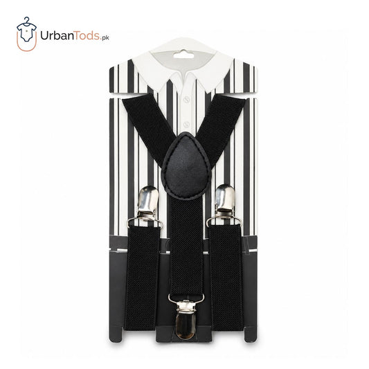CLASSIC BLACK ADUSTABLE KIDS SUSPENDERS