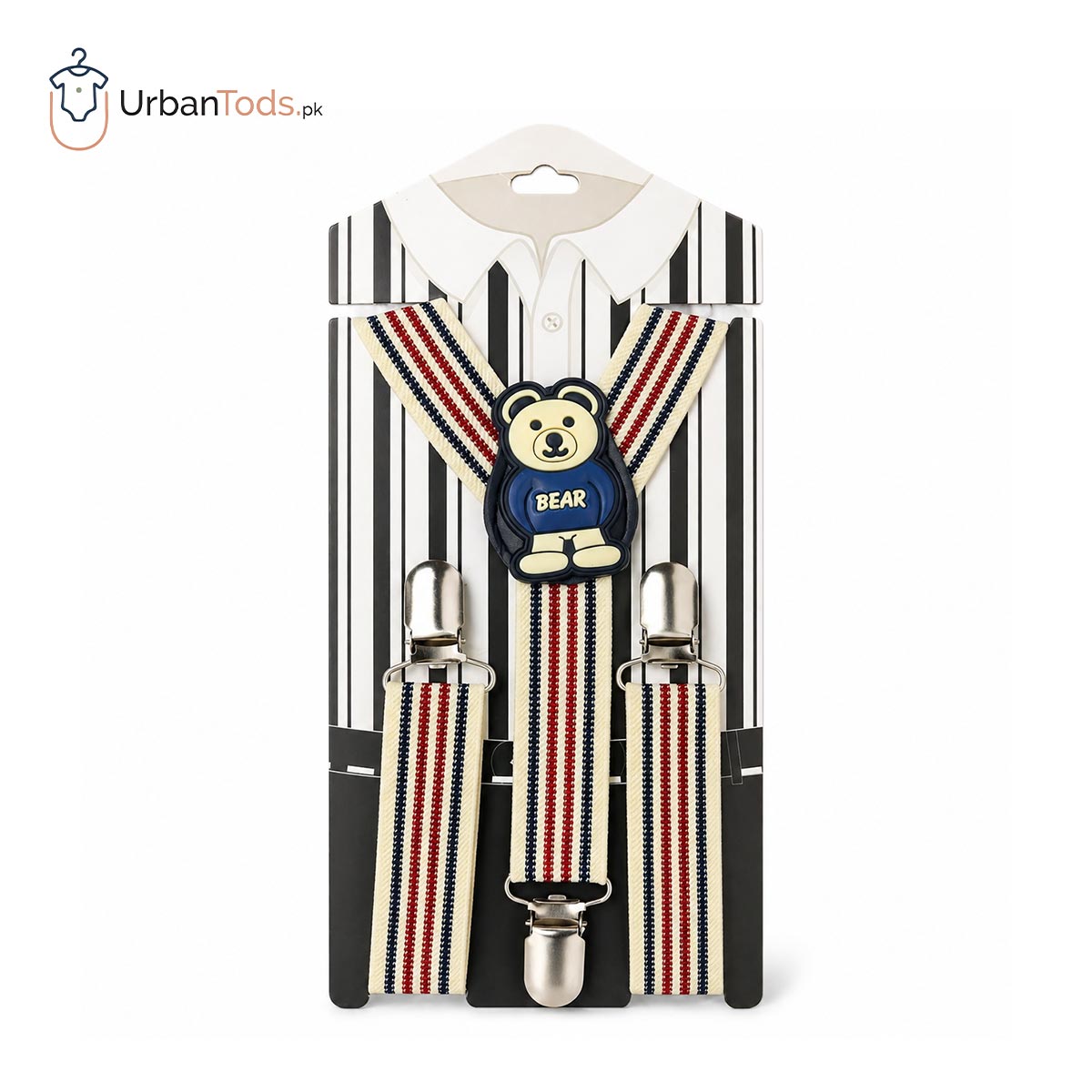 CLASSIC STRIPED BEAR CHARACTER KIDS SUSPENDERS