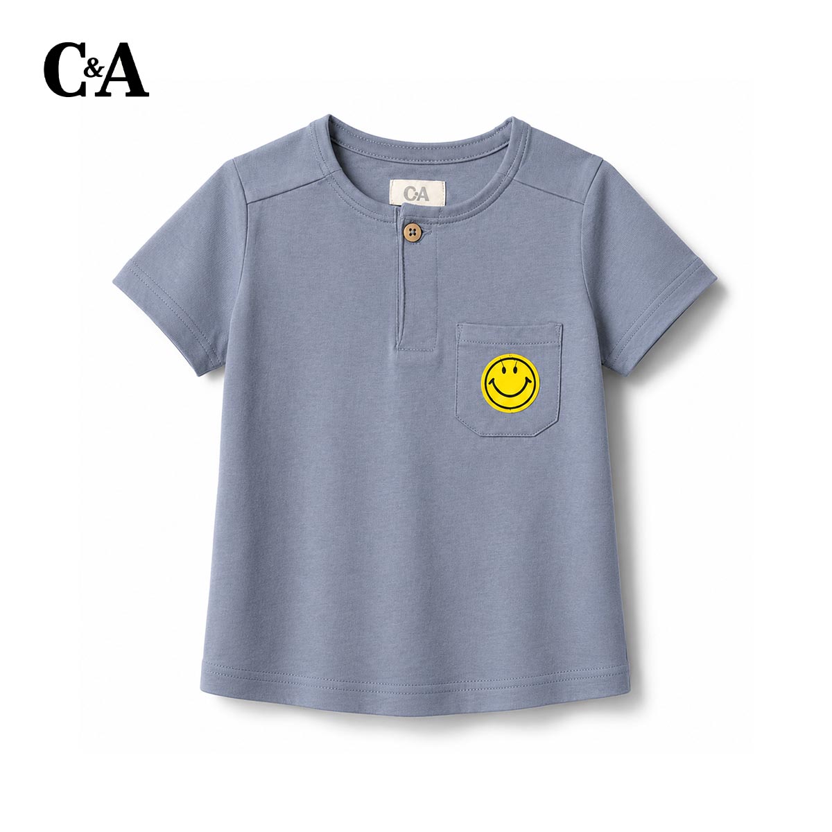 C&A SMILEY POCKET SHORT SLEEVE T-SHIRT