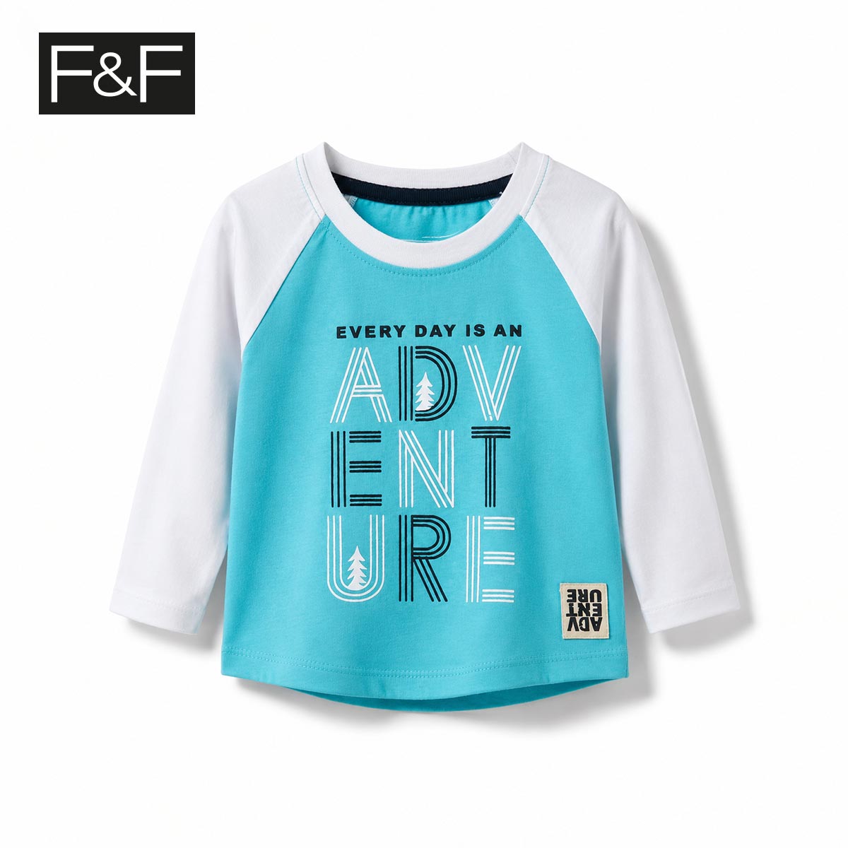 F&F EVERY DAY IS AN ADVENTURE RAGLAN LONG SLEEVE T-SHIRT