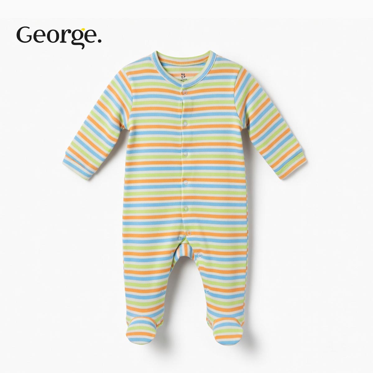 GEORGE 3 PACK PRINTED SLEEPSUITS SET