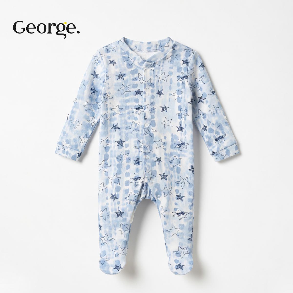 GEORGE 3 PACK PRINTED SLEEPSUITS SET