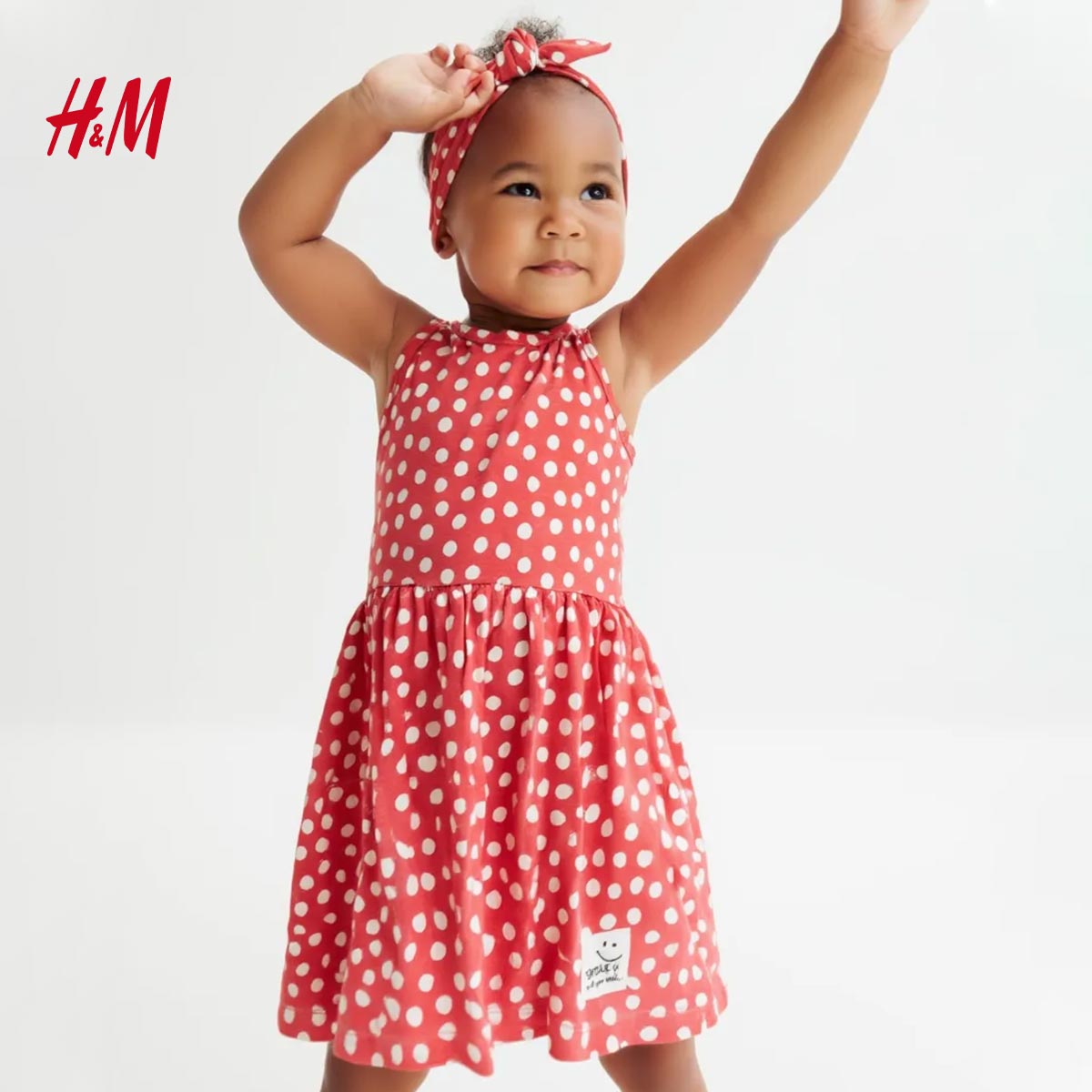H&M POLKA DOT DRESS WITH HEADBAND
