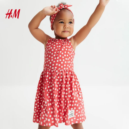 H&M POLKA DOT DRESS WITH HEADBAND