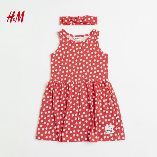 H&M POLKA DOT DRESS WITH HEADBAND