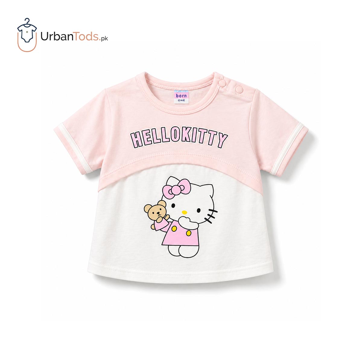 JUST BORN HELLO KITTY PASTEL PINK 3 PCS SUMMER SET