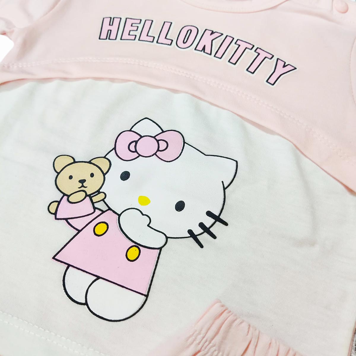 JUST BORN HELLO KITTY PASTEL PINK 3 PCS SUMMER SET