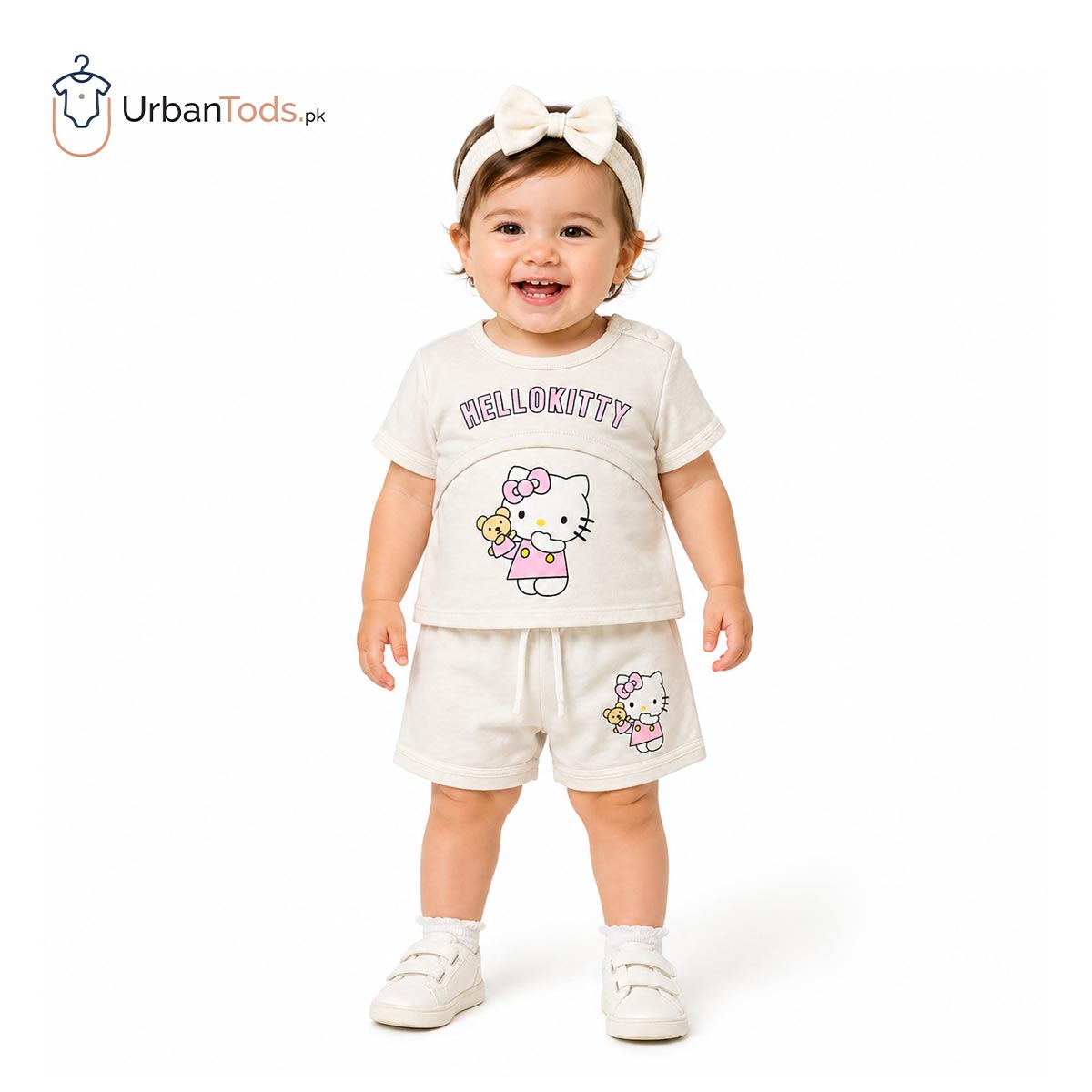 JUST BORN HELLO KITTY STONE GREY 3 PCS SUMMER SET