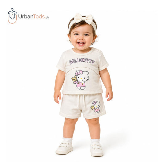 JUST BORN HELLO KITTY STONE GREY 3 PCS SUMMER SET
