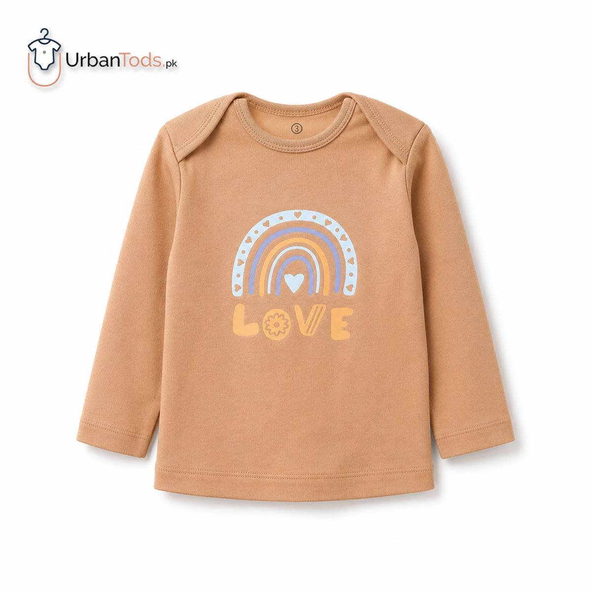 KIDS 2 PCS RAINBOW LOVE TOP WITH TROSUER SET