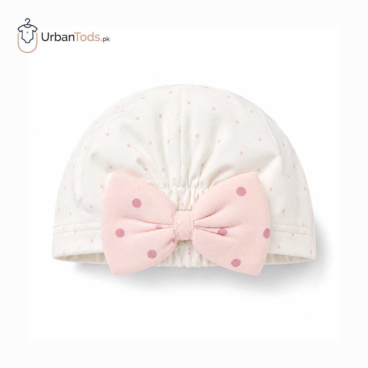 KIDS PINK KITTY POLKA DOT ROMPER WITH CAP