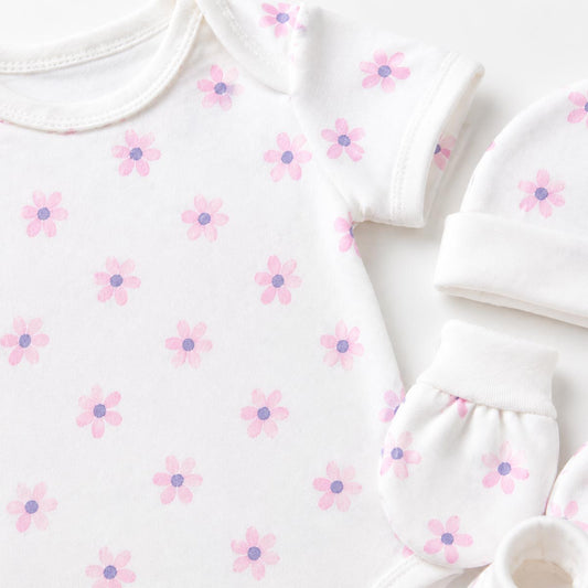 Kids Premium 4 Pcs Pink Daisy Essential Set