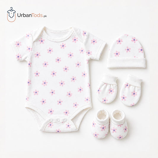 KIDS PREMIUM 4 PCS PINK DAISY ESSENTIAL SET