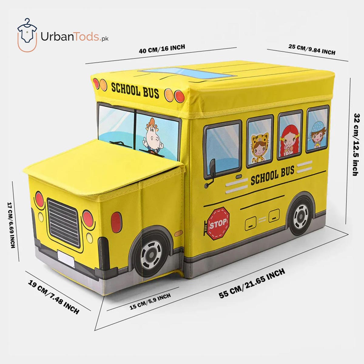KIDS TOY STORAGE BUS