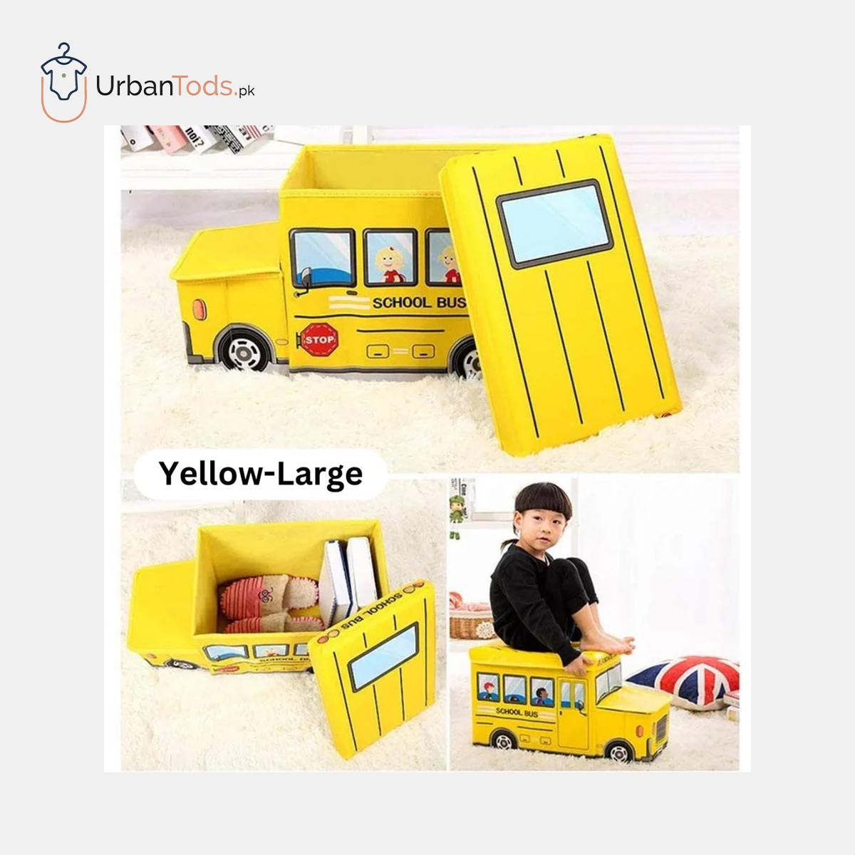 KIDS TOY STORAGE BUS
