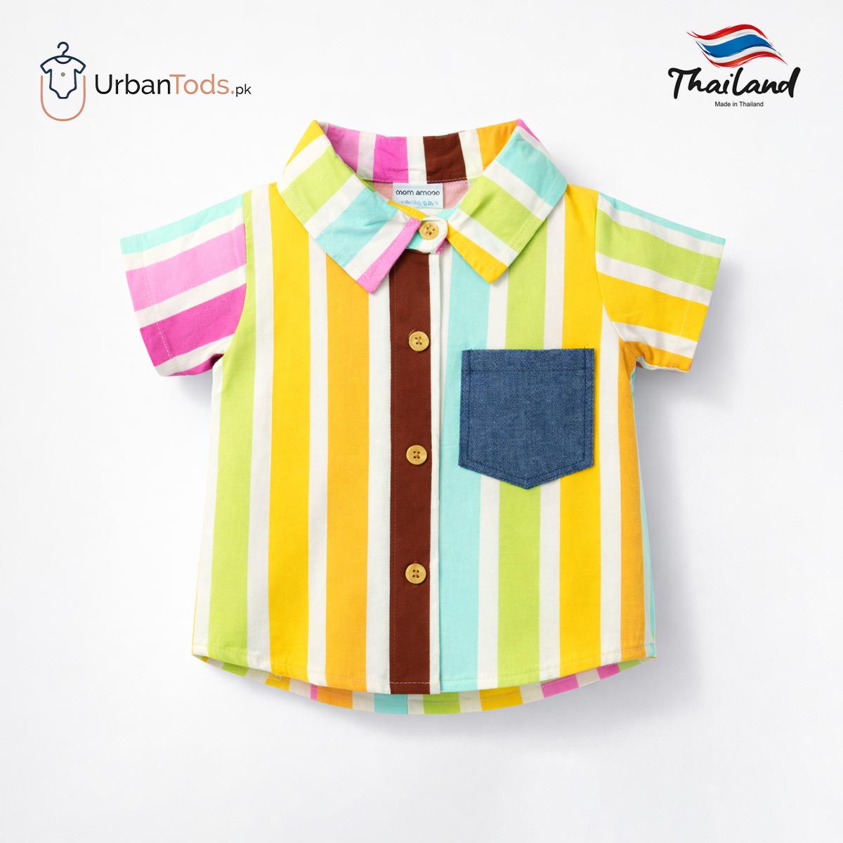 KIDS VIBRANT MULTICOLOR STRIPED 3 PCS SET