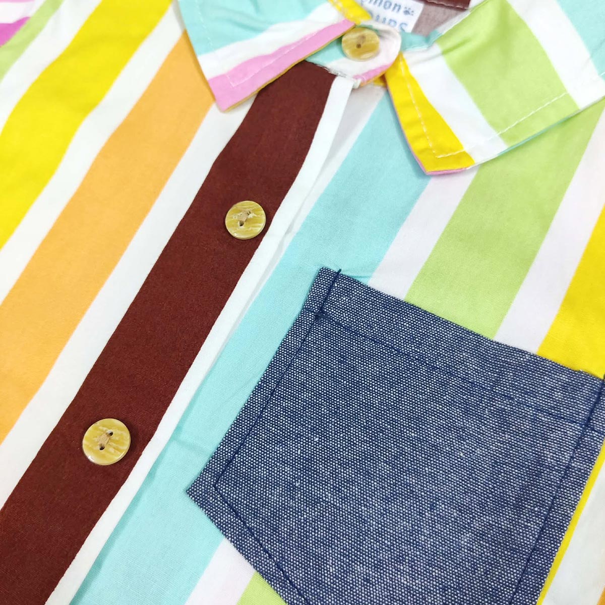KIDS VIBRANT MULTICOLOR STRIPED 3 PCS SET