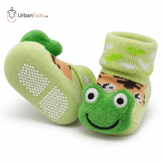 LILY PAD LEAP FROG ANTI SLIP BOOTIE SOCKS