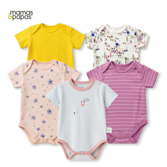 Mamas & Papas Whimsical Garden 5 Pack Bodysuits