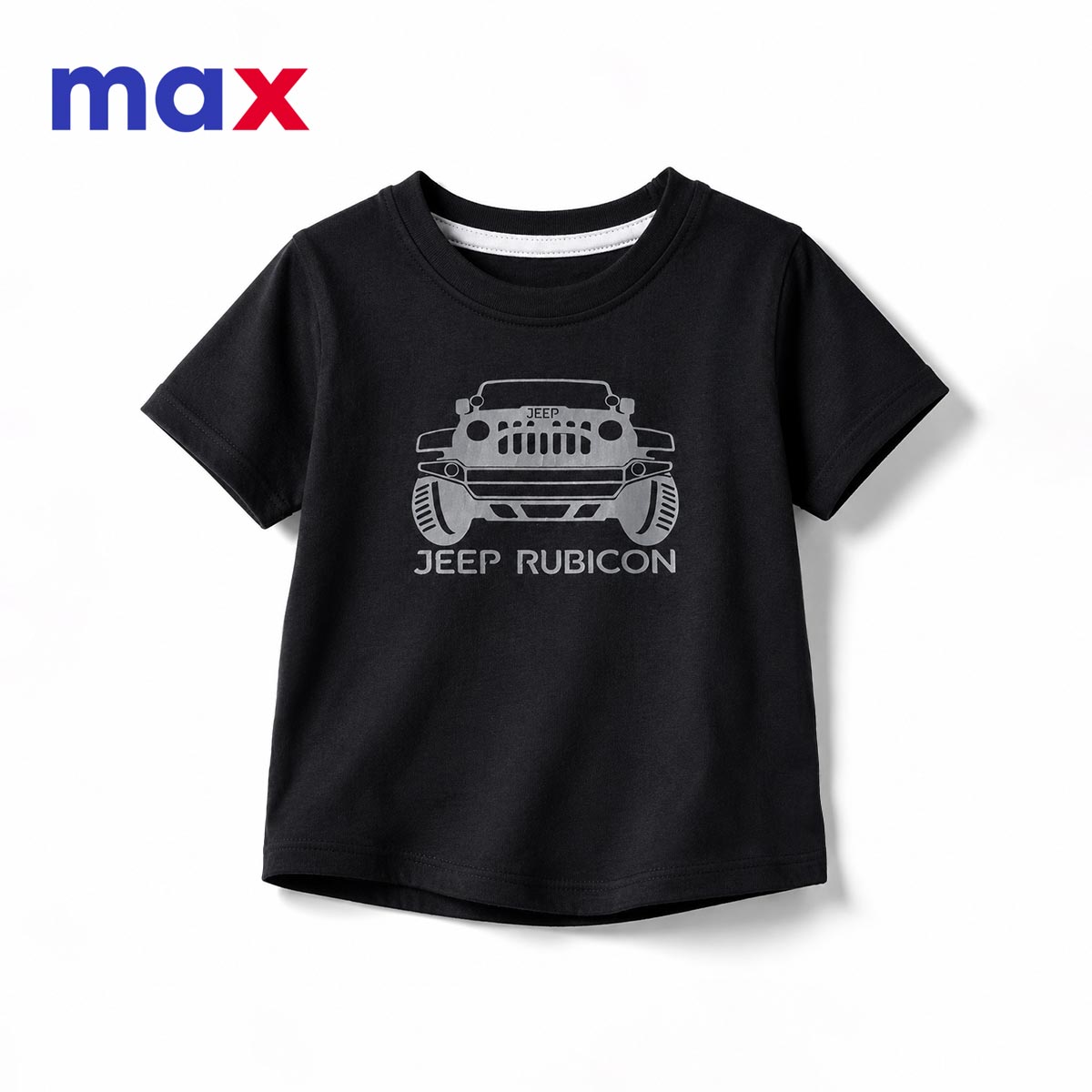 MAX BLACK JEEP RUBICON GRAPHIC SHORT SLEEVE T-SHIRT