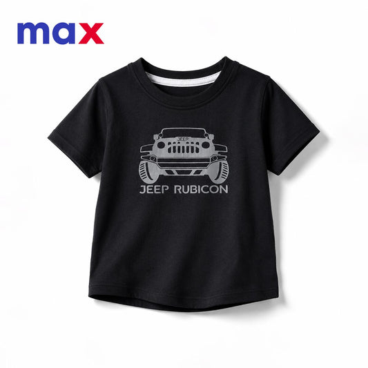 Branded Black Jeep Rubicon Graphic Short Sleeve T-shirt