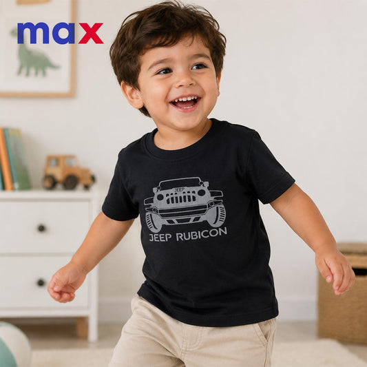 Branded Black Jeep Rubicon Graphic Short Sleeve T-shirt