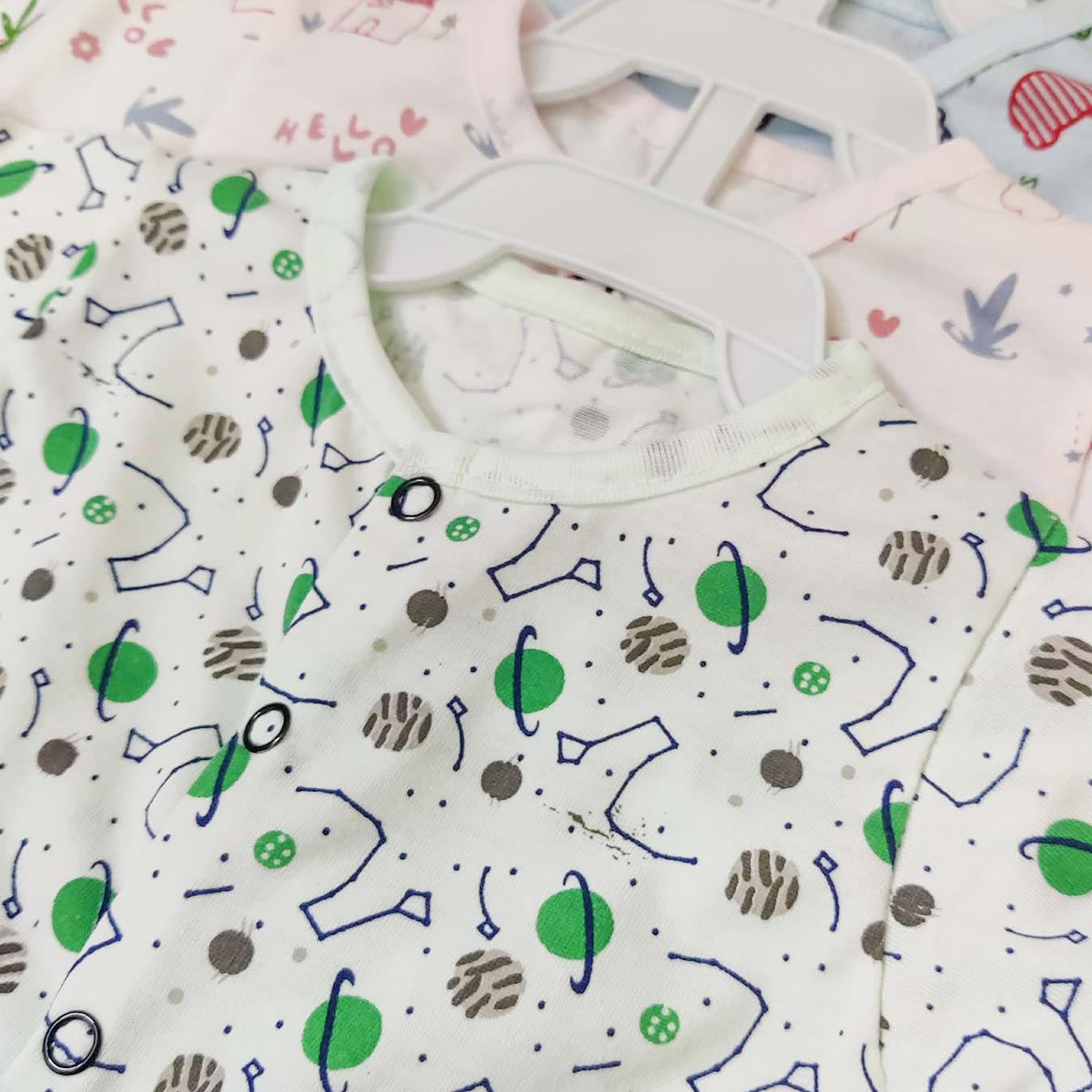 PAPA LOVE WHIMSICAL GARDEN 3 PACK SLEEP & PLAY ROMPER