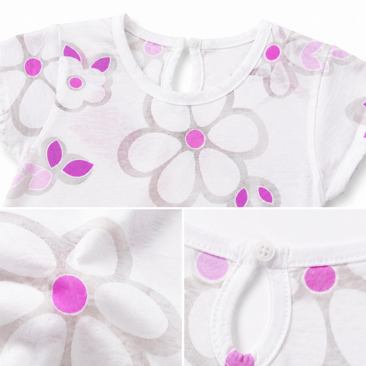PREMIUM GIRLS PURPLE BLOOM SHORT SLEEVE T-SHIRT