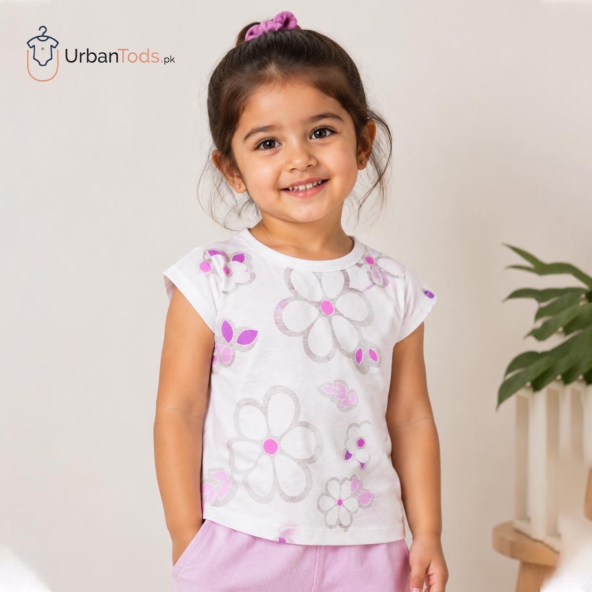 PREMIUM GIRLS PURPLE BLOOM SHORT SLEEVE T-SHIRT